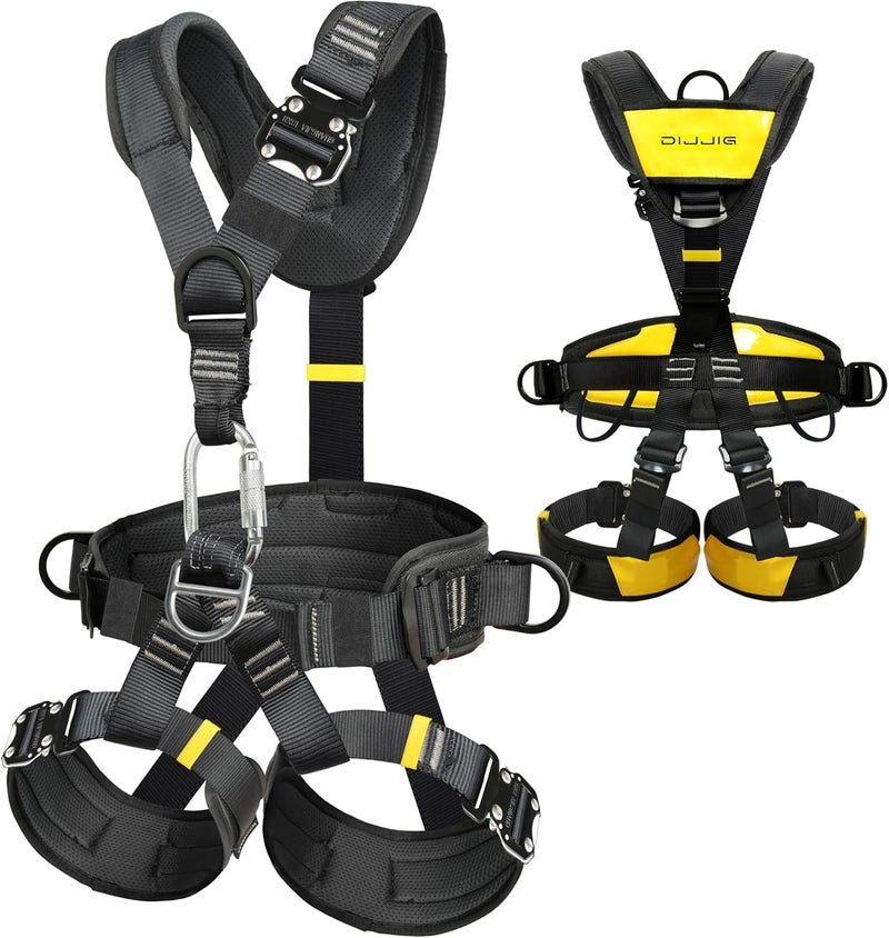 DIJJIG Climbing belts, Thicken Professional Half Body Safety Belt Climbing Gear for Tree Climbing, Fire Rescue, Rappelling and Other Outdoor Adventure Activities - Image 1